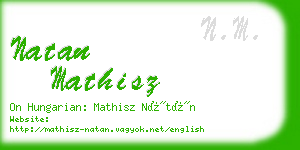 natan mathisz business card